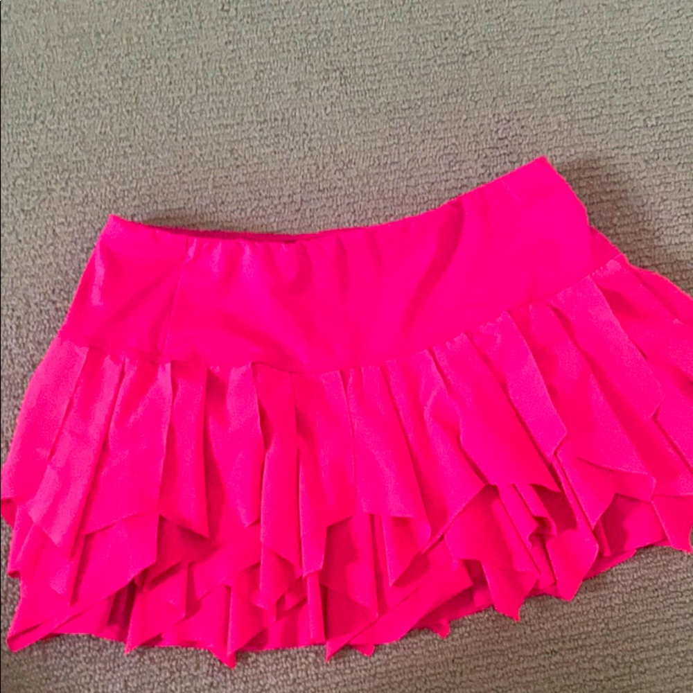 Lucky in love hot pink tennis skirt- M
